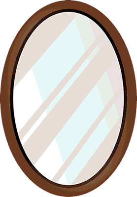 Image of an oval mirror