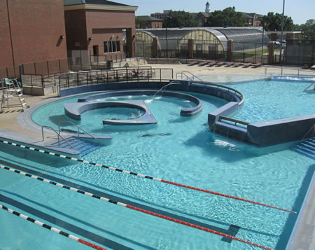 Swimming pool at the Oklahoma State University Colvin Recreation Center