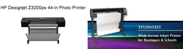 HP Designjet Z3200 Photo Printer and Ioline StudioJet for sewing pattern printing
