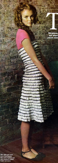 Ruffled strapless dress worn with a t-shirt, Women's Wear Daily photo, September 5, 2006