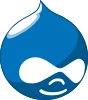 Druplicon, Drupal's logo, the blue drop with sunglasses