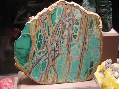 Green rock from the Smithsonian Museum of Natural History